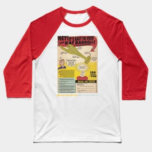 Vote For Kat! - Retro Leaflet Baseball T-Shirt